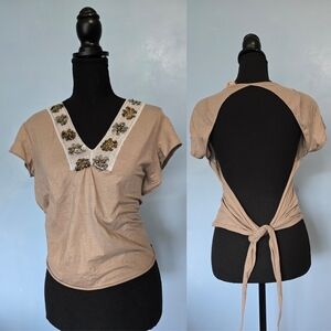 Imperial Womens Open Back Tie Dye Top L